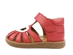 Angulus rød offwhite hjerte sandal